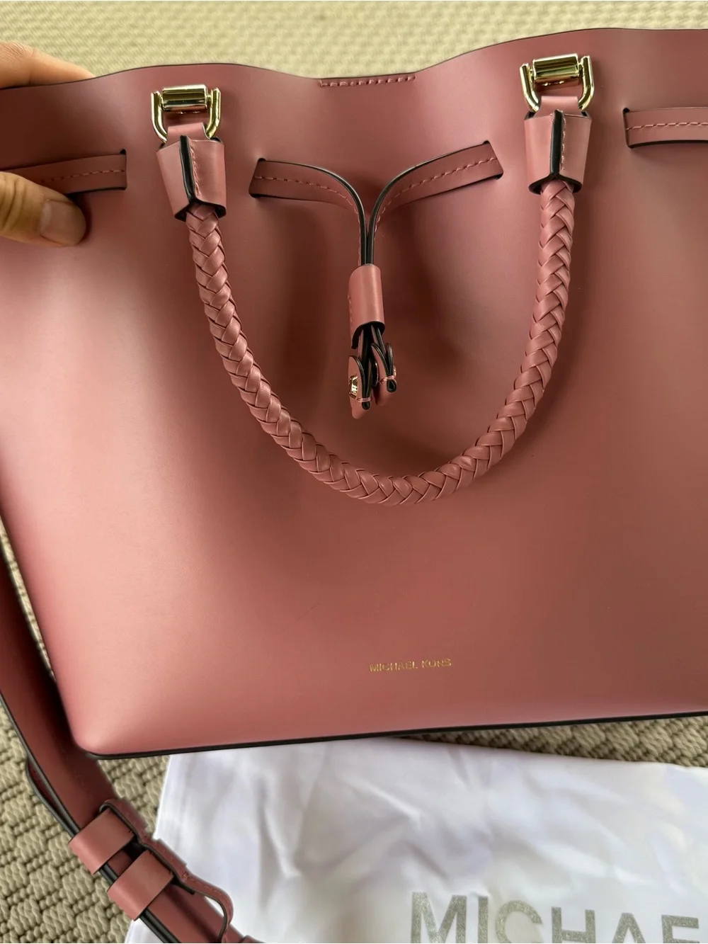 Michael Kors medium bucket blakely crossbody bag rose pink
